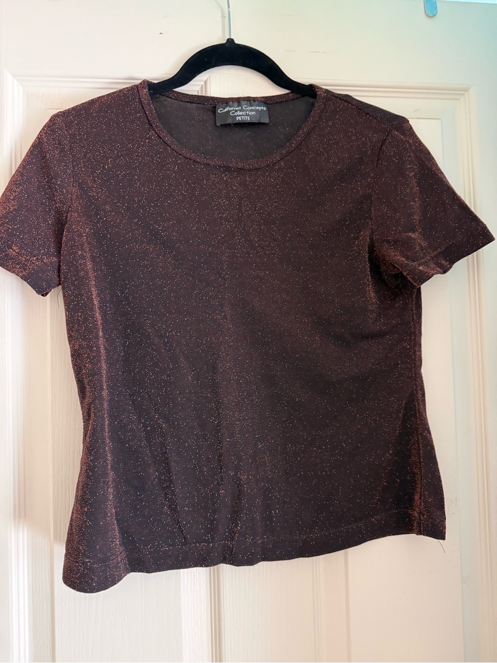 Shimmer Brown Short Sleeve Tee